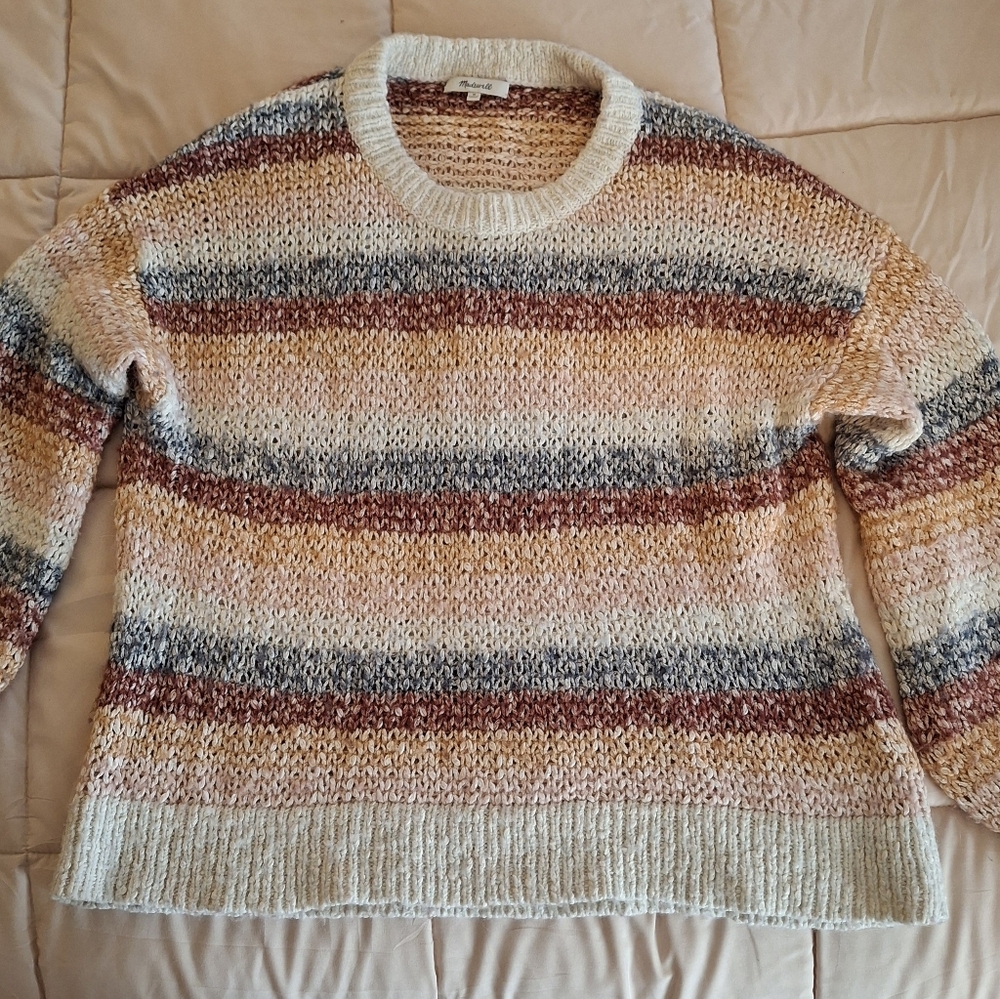 Madewell Striped Multicolor Knit Sweater